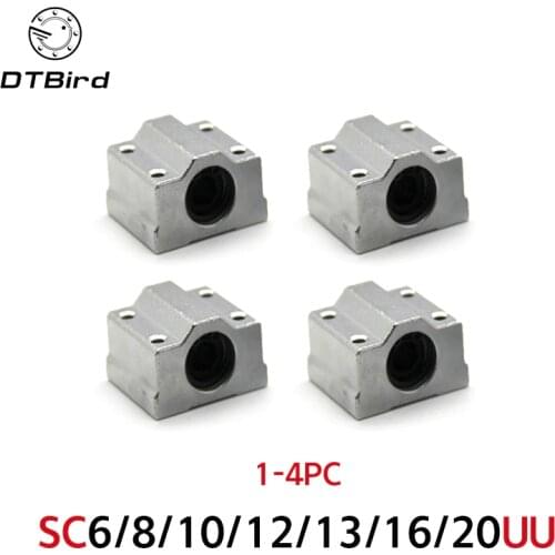 1pc SC8UU SCS8LUU 8mm Linear Ball Bearing Block CNC Router SC6UU SC10UU SC12UU SC13UU For CNC 3D Printer Shafts Rod Parts