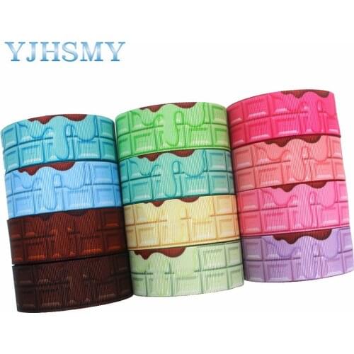 YJHSMY I-191123-2595,25mm 10yards Lava Multicolor geometric grosgrain Ribbons,bow cap,Clothing,Party DIY Decorations