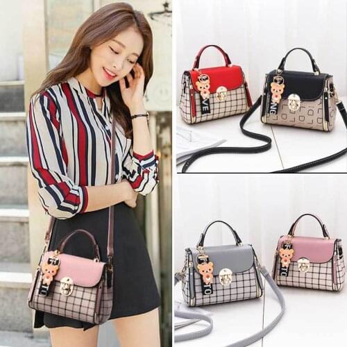2021 New Small Handbag Trendy Fashion High-quality Girl Shoulder Bag Messenger Bag Check Small Square Bag All-match Female Bag