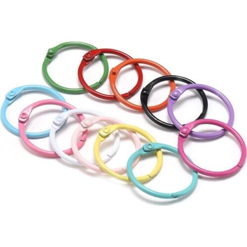 10Pcs 30mm Metal Keyring Spray Paint Rings For DIY Keychain Jewelry Making Findngs Accessories fit Accessory Connection Ring