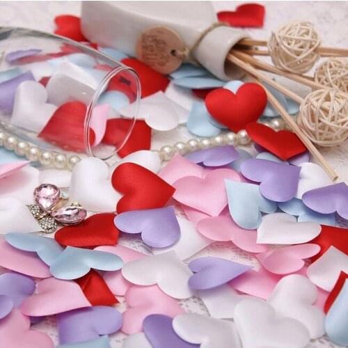 100pcs Love Heart Shaped Sponge Petal Garment Patches For Wedding Decorative DIY Petals Birthday Table Party Supplies 5ZHH197