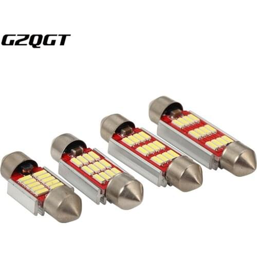 10xLED Festoon 31MM 36mm 39mm 41mm Dome Light 10 12SMD 4014 SMD CANBUS Error Free Car Interior Bulb c5w License Plate Lamp 12V