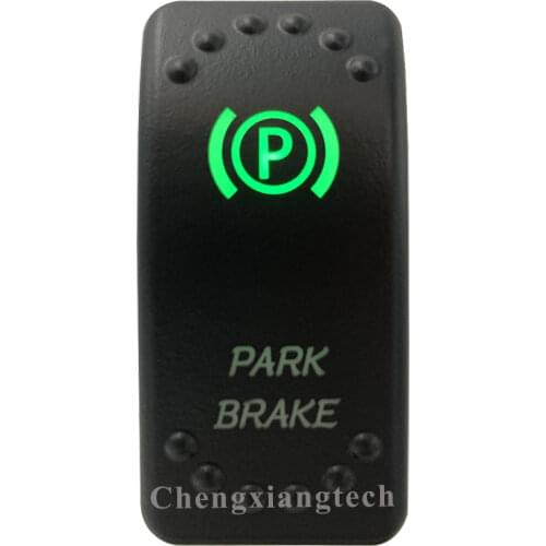 12V/24V Car Boat 3 Pins SPST ON/OFF Green & Blue Led Light Rocker Toggle Switch Park Brake for Carling ARB Narva 4x4