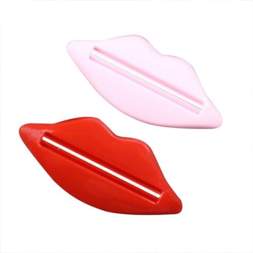 2 Pcs Kiss Lip Toothpaste Squeezer Easy Press Tube Dispenser Gadget AUG889