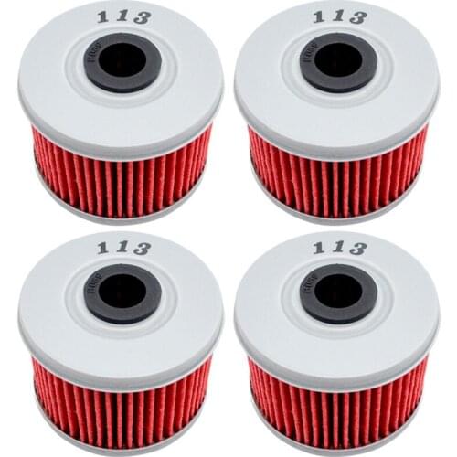4pcs Oil Filter For Honda VT125C VT125 C SHADOW 1999-2008 XL125V VARADERO 2001-2011 CBF250 2004-2006 CB400 VTEC 1998
