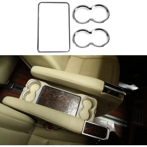 Car Central Control Water Cup Frame Armrest Box Water Cup Frame Trim Cover for Toyota Alphard Vellfire AH30 2015-2019