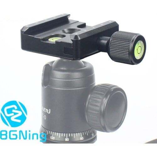 SLR Quick-release Plate Mount Clamp Adapter with Gradienter for 5D3 DSLR Arca Swiss RRS Wimberley Camera Tripod Ball Head Parts