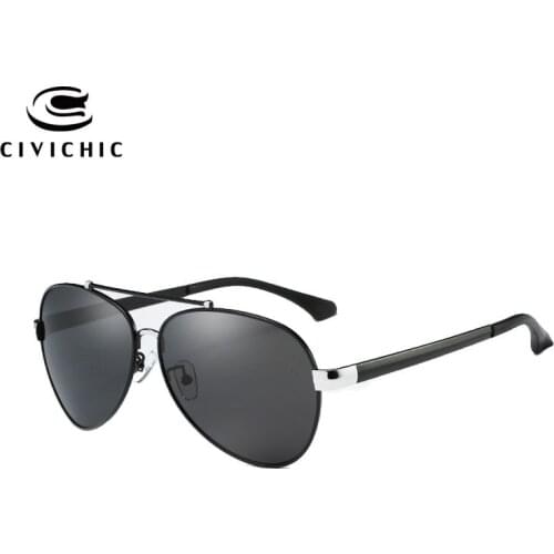 CIVICHIC New Fashion Men Polarized Sunglasses Classic Frog Glasses Fishing Eyewear Driving Oculos De Sol Alloy Frame Gafas E217