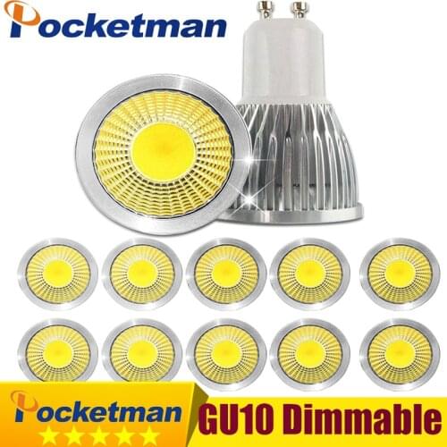 Gu10 Led Dimmable Led Spotlight Bulb Light 15W 10W 7W Gu10 Led Cob Spot Light Lamp Gu10 Led Bulb AC85-265v Lampada