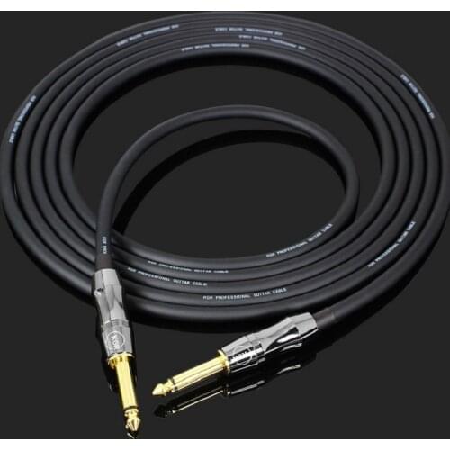 KGR 20AWG Electric Guitar Bass Audio Cable Connector Straight To Right Angle Plug Instrument Noise Reduction Shield Guitar Cable