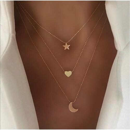 Hot Sale Delicate kolye pendant Necklace Curved crescent moon necklace Gold color women Necklace ladies Jewelry Birthday Gift