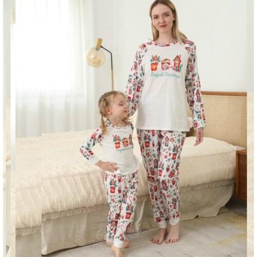 2021 Christmas Pijamas for Women Baby Girl and Mommy Match Outfit Family Pyjamas Set Dad Daughter Son Sleepwear