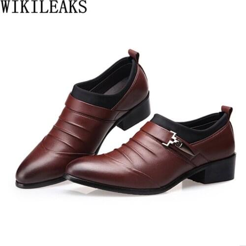 Fashion Loafers Men Office Shoes Italian Dress Brand Men Luxury Shoes Black Dress Designer Men Shoes Leather Slip Dress Ayakkabi