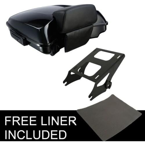 Motorcycle 5.5" Razor Tour Pack Trunk Backrest Mount Rack For Harley Touring Road Street Glide Electra Glide Road King 2014-2020