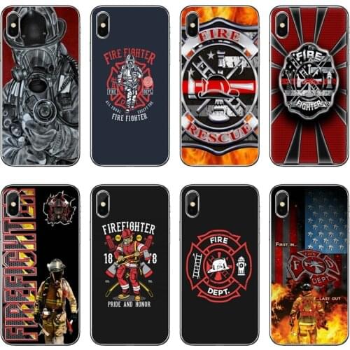 Fire fireman firefighter Soft Silicone Phone Case For iPhone 8 7 6 6S Plus 11 Pro XS Max XR X 5 5S SE 4S 4 iPod Touch 5 6