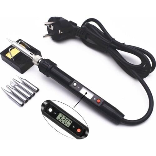 220V/110V 80W Electric Soldering Iron Set Adjustable Temperature LCD Digital Display Rework Station Welding Repair Tools