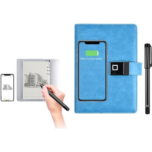 Giftset New Technology Combination Lock Journal Smart Handwriting Wireless Fingerprint Secret Diary With Lock