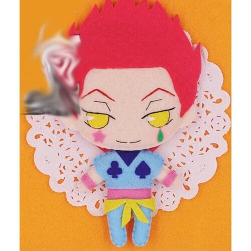 Handwork Q Style Cartoon HUNTER×HUNTER Hisoka Anime DIY Material Toy Keychain Bag Cosplay Doll for Boy Girl Gift 1 pcs