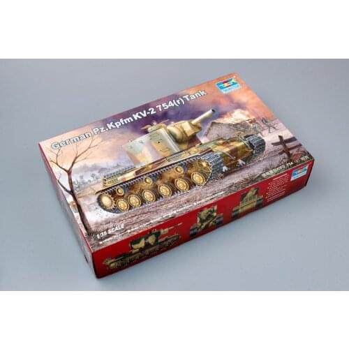 Trumpeter 00367 1/35 German Pz.Kpfm KV-2 754(r) Tank - Scale Model Kit