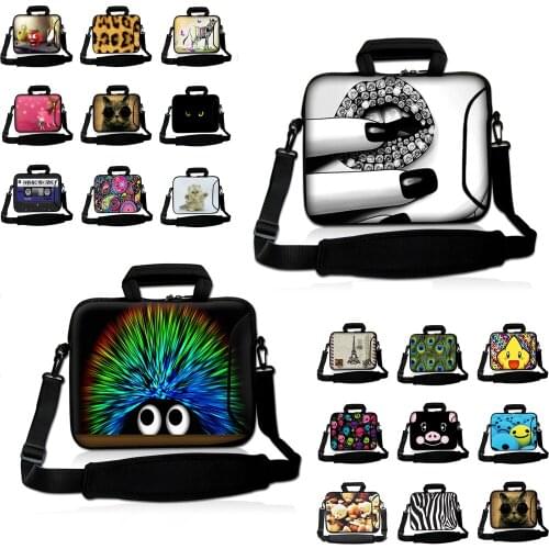 Universal Laptop Messenger Handle Briefcase Fasion 10 12 13 14 15 17 15.6 13.3" 11.6" Notebook Shoulder Strap Neoprene Case Bag