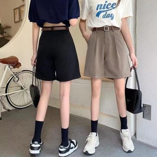 Womens Dress Pants High Waist Wide Leg Short Pants Loose Suit Pants