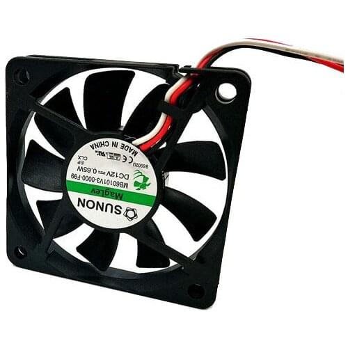 Zyvpee 6cm MB60101V3-0000-F99 12V 60mm 0.65W 0.05A 12.2CFM 21dBA 3000RPM 3Wire Cooling Fan