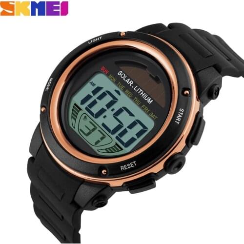 2019 Relojes Digital Solar Watch Women Sports Watches Relogio Masculino Reloj Lithium Brand Military Waterproof Women Wristwatch