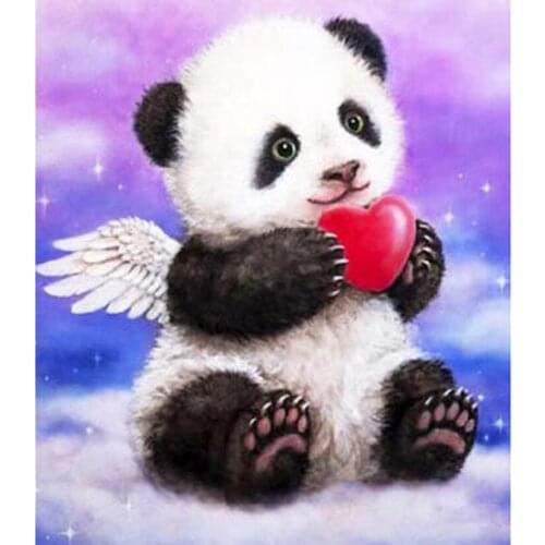 5D DIY Diamond Painting Square/Round Diamond Animal Painting Cute Panda Picture Cross Stitch Furniture Decoration Gift WG2894