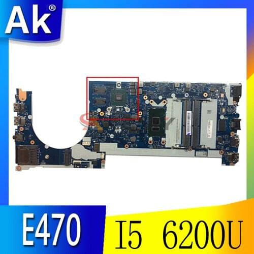 Akemy CE470 NM-A821 For Lenovo Thinkpad E470 E470C Notebook Motherboard 01EN265 CPU I5 6200U GT920M 2G DDR4 100% Test Work