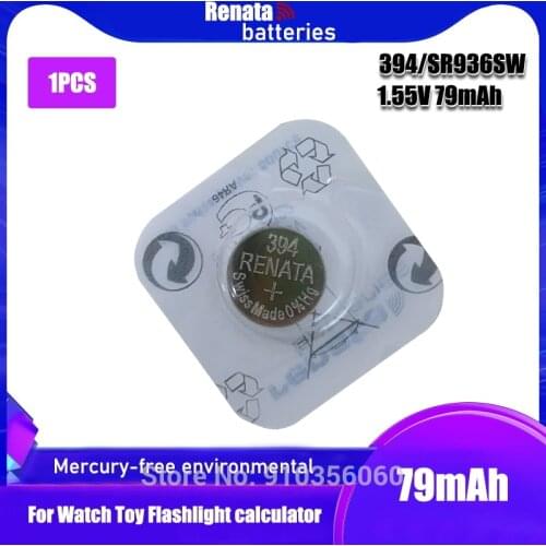Renata Silver Oxide Watch Battery 394 SR936SW 936 1.55V 100% original brand renata 394 renata 936 battery