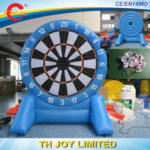 Free air ship to door,3m/4m giant inflatable kids kicking soccer darts games,inflatable foot soccer dart board games