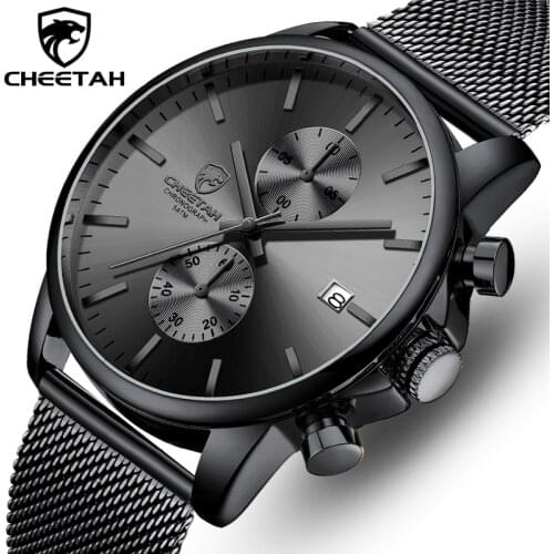 CHEETAH Fashion Business Mens Watches Top Brand Luxury Sports Chronograph Waterproof Men Watch Quartz Clock Relogio Masculino
