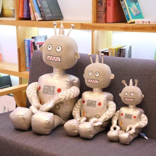 PP Cotton Childrens Toy Metal Silver Futuristic Cute Cute Cosmic Space Alien Robot Boys Birthday Gift