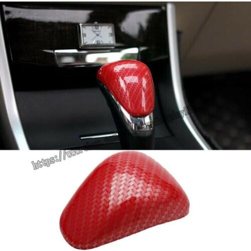 For Honda Accord 2013-2017 RED Carbon Fiber Color Gear Shift Knob Cover Trim 1pcs