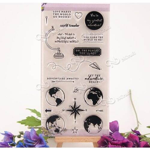 To travel around the world Transparent Clear Silicone Stamp/Seal for DIY scrapbooking/photo album Decorative clear stamp sheets