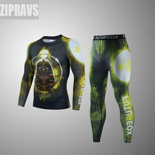 ZIPRAVS new brand 2-piece compression suit mens quick-drying suit sports running MMA jogging gym sports fitness sportswear 2021