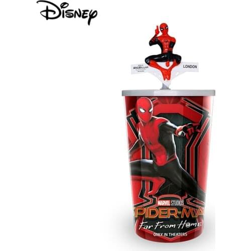 Disney Cup Marvel Spider-Man Heroes Expedition Straw Cup Styling Spider-Man Hands Sprinkling Net Drinking Cup