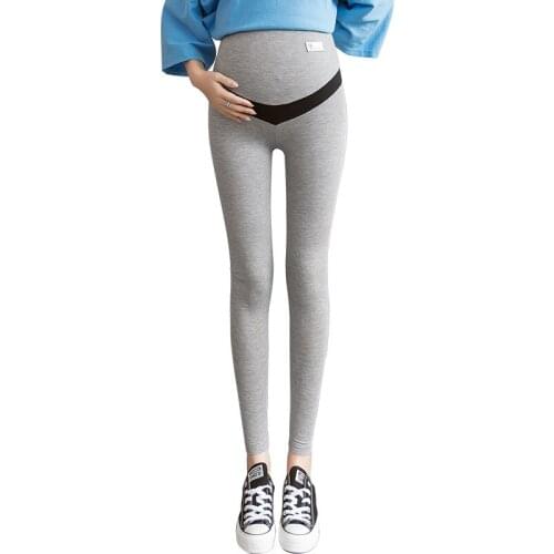 Pregnant WOMENS Leggings Autumn Tide Mom Outerwear Pants Spring And Autumn Solid Color Pants Casual Skinny Pants Autumn And Win