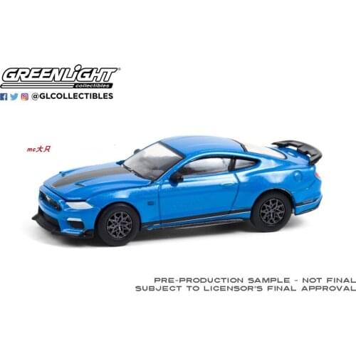 GreenLight 1:64 2021 Ford Mustang Mach 1 Alloy model car Metal toys for childen kids diecast gift