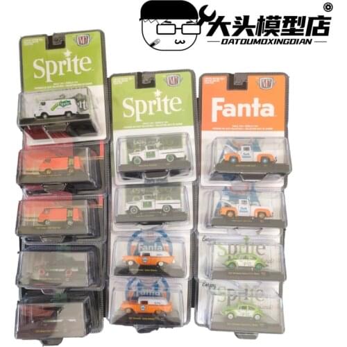 1:64 M2 Models Volkswagen Beetle Nissan Bus Dodge Chevrolet Ford Pickup Alloy Car Models