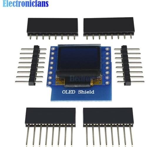 0.66" inch 64x48 IIC I2C OLED Display Module SSD1306 Shield LCD Screen For WeMos D1 MINI ESP8266 ESP32 for Arduino AVR STM32
