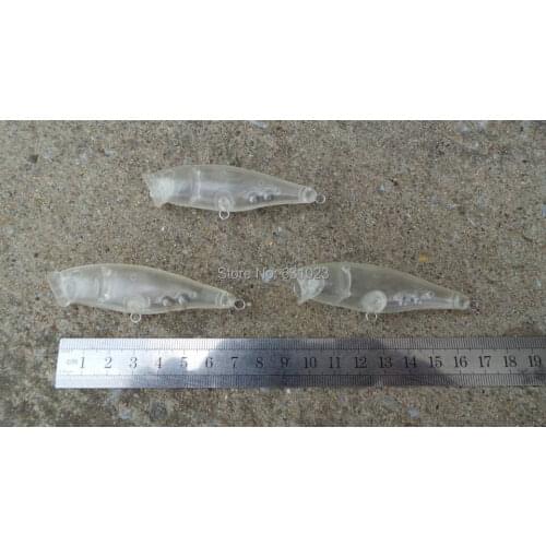 MR OCTOPUS 12pcs Unpainted Clear Plastic Fishing Lure Bodies. 250#------7.5cm .7g