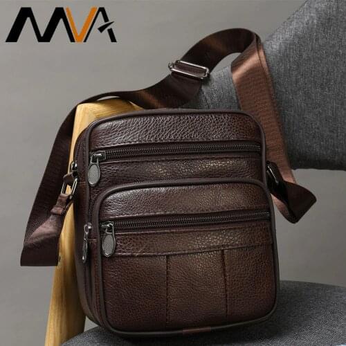 MVA mens shoulder bag for men small mens desinger bags genuine leather men messenger bags male leather flap crossbody bag 0500
