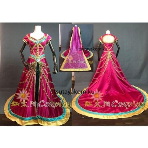 New Version Movie Aladdin Jasmine Princess Top Quality Cosplay Costume For Adult Women Girls Halloween Costume