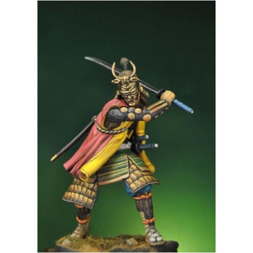 New Unassembled 1/24 75mm Samurai warrior 1590 winter 75mm Resin Kit DIY Toys Unpainted resin model