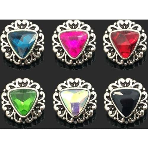 Wholesale Crystal Flower 029 Rhinestones Metal Snap Buttons Fit 12mm Snap button bracelets Earrings necklace For women