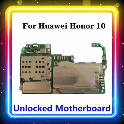 Original for Huawei Honor 10 Motherboard ROM 64G 128G Clean Replaced Main Board Android OS Updated Panel EMUI System