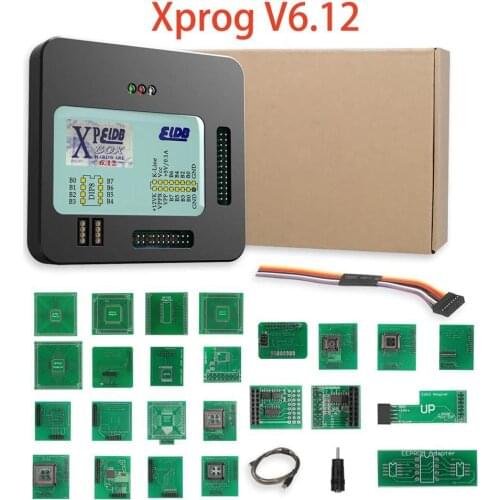 Newest XPROG V6.12 X-PROG Box Xprog ECU Programmer Tool With USB Dongle X Prog V6.12 Full Adapters