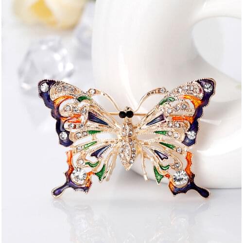 Luxurious Jewelry Butterfly Rhinestones Women Brooches Plant Women Girls Brooch Pins Fashion Jewelry for Women Gifts