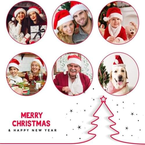 2020 Christmas Hot Saling Plush Christmas Hat Kids/Adults Christmas Decorations For Home Santa Claus Gift Warm Winter